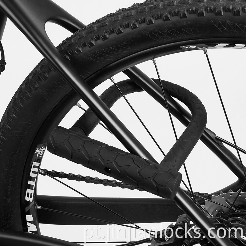 Anti -roubo de serviço pesado aço inoxidável mtb road bicycle bicking u forma com casaco de borracha